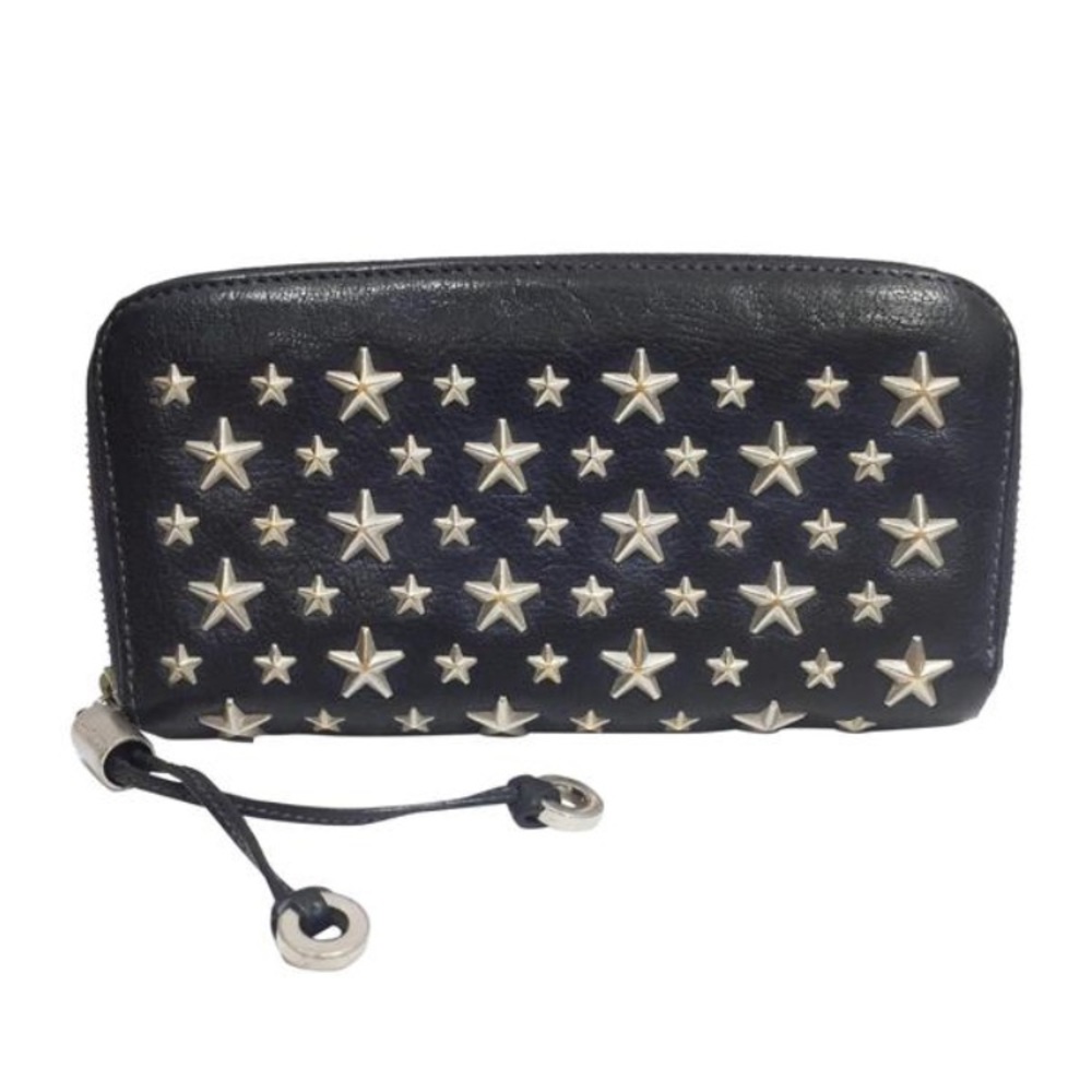 Jimmy Choo blue leather stars wallet